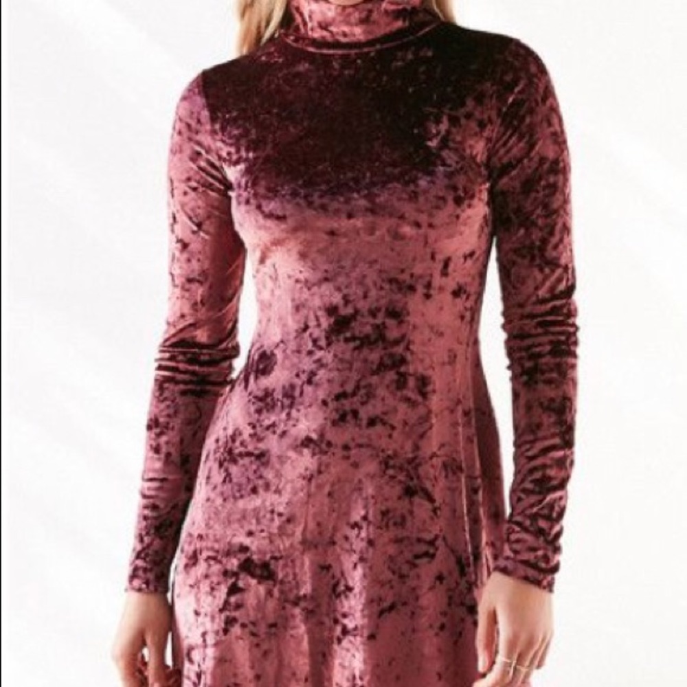 maroon velvet mini dress